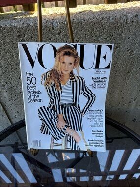 Vogue Striped Black & White Fashion Cover